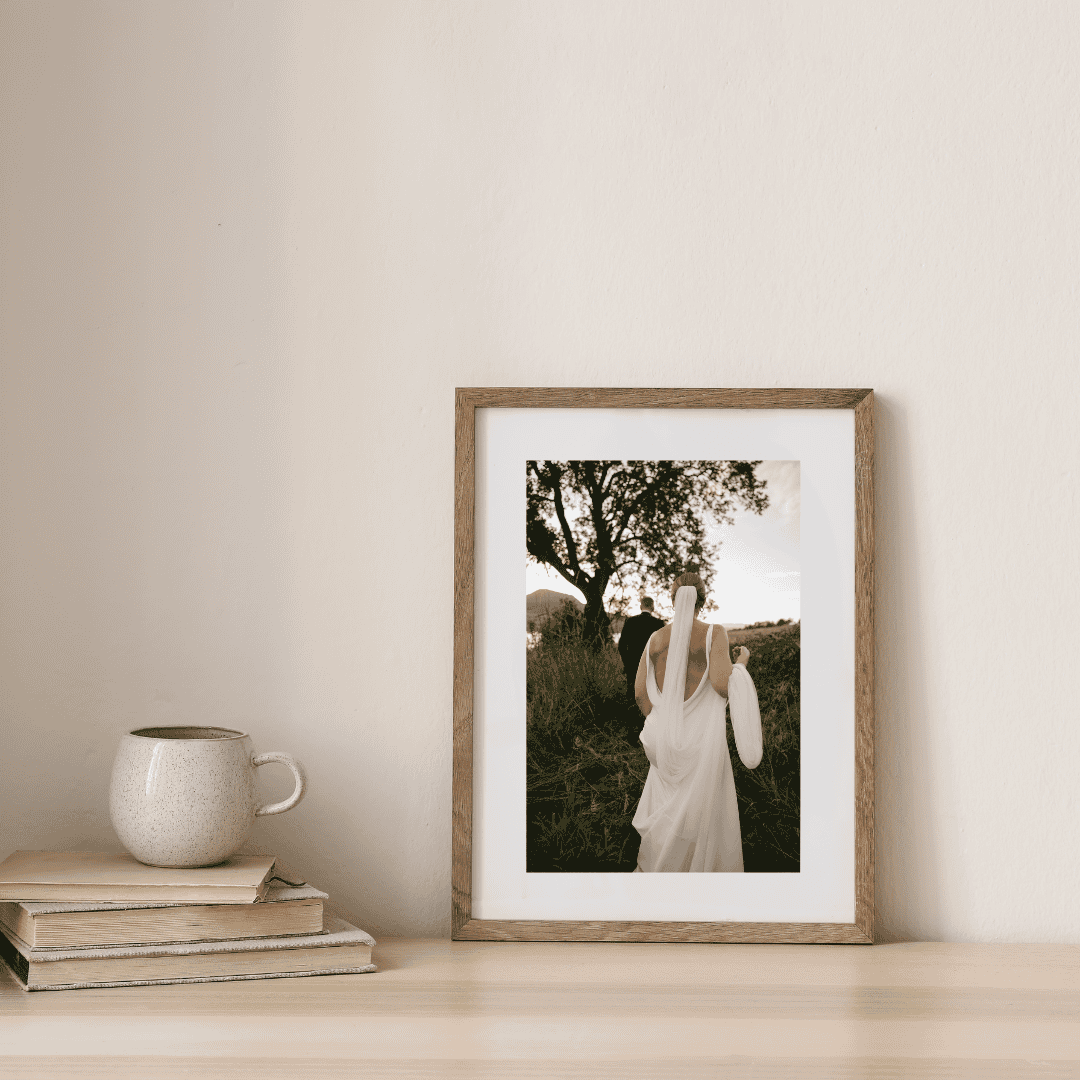 beige minimalist wall frame mockup instagram post